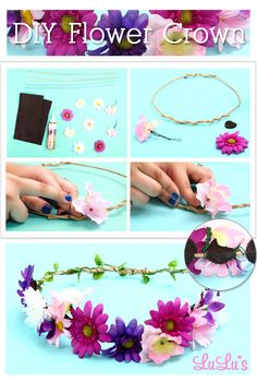 the instructions for making flower crown