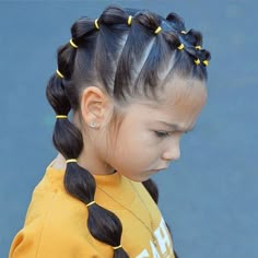 Rubber Band Hairstyles, Lil Girl Hairstyles, Two Braids, Peinados Fáciles Para Cabello Corto