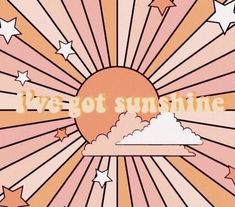 the words veggt sunshine are in front of an orange and pink background with stars