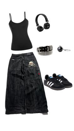 Fashion: #fashion, #style, #outfitinspiration, #beauty Collage Clothes Outfit, Black Fits Aesthetic, Hot Grunge Outfits, 2yk Outfits, 2000s Summer Fashion, Summer Emo Outfits, Trashy Outfits, Cool Outfit Ideas