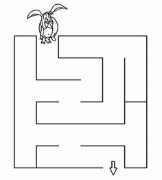 an animal maze is shown with the letter h in it's center and arrow pointing to