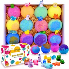 PRICES MAY VARY. SURPRISE TOYS INSIDE: Each of our bath bombs for kids with toys inside, watch for which toys inside after fizzing. Our Surprise Bubble Bath Bombs are a gift within a gift - when the bath bomb fizzes out, they have a fun toy to remember what is sure to be one of their favorite gifts. ORGANIC INGREDIENTS: Our bath toys bombs use organic scented Essential Oils, Butyrospermum Parkii (Virgin Shea & coco Butter), Clays, Coconut Oil, Epsom salt, Certified Organic Sustainable Palm Oil, Kids Bubble Bath, Vegan Essentials, Bubble Bath Bomb, Surprise Toys, Lush Bath, Girl Gift Set, Bath Ball, Bath Fizzies, Bath Gift