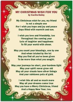 a christmas wish for you poem