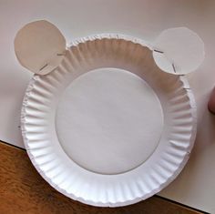 paper plate with mickey mouse ears on it