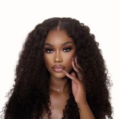 Photoshoot Ideas Black Women, Hair Photoshoot Ideas, New Black Hairstyles, Face Photoshoot, Brown Makeup Looks, Hair Photoshoot, Dewy Makeup Look, Cute Natural Hairstyles, Frontal Wig Hairstyles