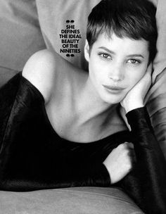 Pixies Haircut, Haircut Styles For Women, Short Haircut Styles, Cute Short Haircuts, Trendy Hairstyle, Easy Hairstyle, 90s Hairstyles, Very Short Hair, Christy Turlington