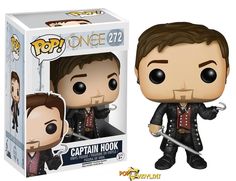 pop vinyl figure captain hook from once on display