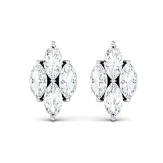 Product Details Achieve a chic and sophisticated look with our stunning Diamond Cluster Stud Earrings. This pair showcases four marquise-cut diamonds elegantly set together in a cluster formation. Perfect for Aries or April-born women, these earrings add a touch of elegance to any outfit. Rest assured. Product Information SKU SHP-EARRINGS032230466 Weight 0.80 gm (Approximate) DIAMOND INFORMATION No.of Stones 8 Pieces Total Weight 0.80 Carat (Approximate) Dimension(approx) Marquise-2X4 mm-8 Pcs C April Born, Marquise Earrings, Marquise Cut Diamond, Marquise Diamond, Marquise Cut, Diamond Cluster, Real Diamonds, Quality Diamonds, Ear Studs