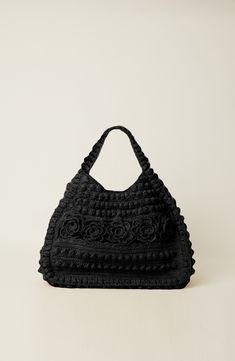 As timeless as it is stylish, this classic shoulder bag exudes a cool vibe. The oversized design, coupled with crochet fabrication, is enhanced by intricate detailing throughout, adding that extra special touch.Dimensions:H13"xW16"xD7" Elegant Crochet Tote Shoulder Bag, Chic Crochet Shopping Bag, Elegant Crochet Travel Bag, Elegant Everyday Crochet Bags, Elegant Crochet Shoulder Bag For Shopping, Large Shoulder Bags, Large Bag, Pitcairn Islands, Bosnia And Herzegovina