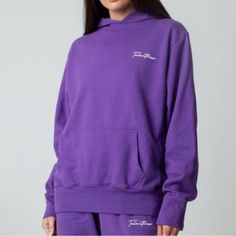 Nwot Talentless Purple Hoodie 21” Ptp 24” Long 100% Cotton Oversized Fit Gorgeous Vibrant Color Minor Lines On One Side, See Picture New Condition Oversized Purple Sweatshirt With Drawstring Hood, Casual Purple Hoodie With Double-lined Hood, Casual Purple Hoodie With Ribbed Cuffs, Oversized Purple Hoodie For Fall, Purple Long Sleeve Sweatshirt With Kangaroo Pocket, Purple Long Sleeve Hoodie With Kangaroo Pocket, Purple Hoodie For Fall Streetwear, Oversized Purple Hoodie For Streetwear, Purple Athleisure Sweatshirt For Streetwear