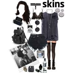 effy stonem by justkatieagain on Polyvore featuring K. Bell, Isabel Marant, AmeriLeather, Miss Selfridge, Barry M and Fuji Effy Stonem Aesthetic, Effy Stonem Style, Emo Dresses, Effy Stonem, Skins Uk, Mode Hippie, Kaya Scodelario, Black Clothes, Grunge Look