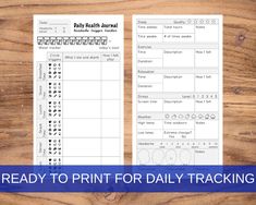 Trigger Tracker, Migraine Diary, Headache Tracker, Migraine Tracker, Daily Headaches, Printable Tracker, Headache Prevention, Weather Data, Health Tracker