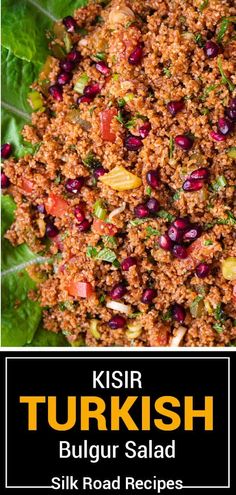 this is an image of turkish bulgur salad