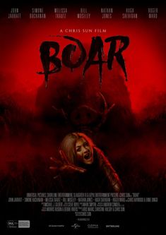 a movie poster for the horror film boar