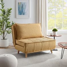 a living room scene with focus on the chair