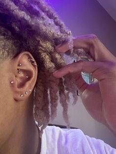 seamless hoops for my double helix | tragus + rook + triple Double Midi Helix Piercing, Double Helix Piercings, Double Tragus Piercing, Double Tragus, Triple Helix Piercing, Double Helix Piercing, Piercings Ideas, Stretched Ear