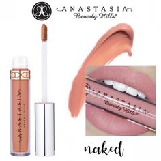 Brand New In The Box, Never Sampled/Swatched, Liquid Lipstick From Anastasia Beverly Hills In Naked, Beige Pinkish Nude *Sold Out Online* When You Think Of Liquid Lipsticks, Anastasia Is What Comes To Mind, Full-Coverage, Packed With Matte Pigment For A Saturated Look With Smudge-Proof Coverage Lasting All Day, Through Coffe/Tea, Lunch/Dinner & Even Smooches See Description From Website In Last Two Pics I Have This In Other Colors And Lots Of Other Abh Items Listed Separately And Lots Of Other B Anastasia Beverly Hills Liquid Lipstick, Anastasia Beverly Hills Makeup, Makeup Lipstick, Anastasia Beverly Hills, Lipsticks, Liquid Lipstick, Beverly Hills, Womens Makeup, Tea