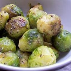 the brussel sprouts have been seasoned with seasoning and are ready to be eaten