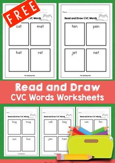 the printable worksheet for reading and writing words with pencils on it