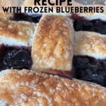 blueberry desserts with frozen blueberries in the middle