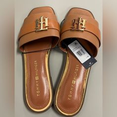 New! Tommy Hilfiger Women’s Brown Slides Size 6 Tommy Hilfiger Slides, Brown Slides, Women Slides, Hilfiger Shoes, Tommy Hilfiger Shoes, Tommy Hilfiger Women, Women's Shoes Sandals, Shoes Sandals, Slides