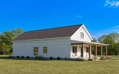 this is an artist's rendering of the farmhouse style house plans for small homes