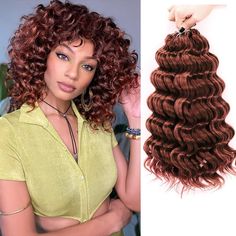 PRICES MAY VARY. 💖Material: Ocean Wave Crochet Hair is made of high quality low temperature synthetic fiber, which is skin friendly, super lightweight and soft, comfortable to wear and natural looking, to resemble the touch and feel of human hair. 💖Hair Package: Ocean Wave Crochet Hair 8 Packs/lot, usually 7-8 packs will create a full gorgeous crochet curly hairstyle. You can trim your Ocean Deep Wavy Crochet Hair according to your needs and do DIY hairstyles with different colors and sizes to Deep Wave Crochet Hair, Ocean Wave Crochet, Wavy Crochet, Ocean Wave Crochet Hair, Crochet Braiding Hair, Wave Crochet, Hair For Black Women, Gorgeous Crochet, Curly Crochet Hair Styles