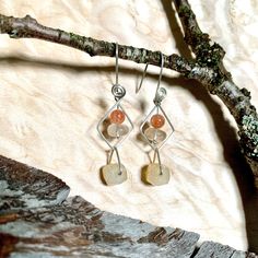 Sunstone, Golden Rutile, Citrine, Serenity, Geo Earrings - Studio Selyn Natural Color Dangle Jewelry For Gifts, Natural Colored Jewelry Set With Matching Earrings For Gifts, Nature-inspired Earrings With Natural Stones, Nature-inspired Natural Stone Earrings For Gift, Nature-inspired Earrings With Natural Stones For Gift, Earthy Jewelry With Matching Earrings For Everyday, Spiritual Dangle Earrings For Everyday Wear, Spiritual Earrings With Natural Stones For Gift, Spiritual Natural Stone Earrings For Gifts