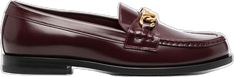 Luxury Burgundy Loafers For Formal Occasions, Elegant Burgundy Office Loafers, Elegant Burgundy Leather Loafers, Luxury Red Loafers For Work, Red Luxury Loafers For Work, Formal Gold Calf Leather Loafers, Gold Calf Leather Formal Loafers, Luxury Gold Calf Leather Loafers, Gold Calf Leather Loafers For Formal Occasions