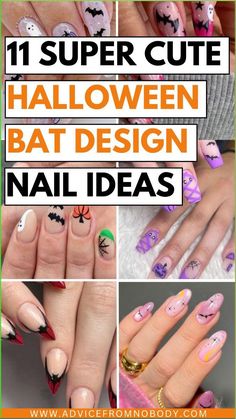 Make a bold statement this Halloween with black bat nails. These striking nails are perfect for those who love dramatic, high-impact looks. Our guide on how to paint a bat on nails will help you create bat Halloween nails that are both stylish and spooky. Whether you prefer bat nails coffin shape or bat nails almond, these black bat nails are versatile enough to suit any style, making them a must-try for the season. Bat And Ghost Nails, Coffin Nails Halloween Designs, Spooky French Nails, French Tip Halloween Nail Designs, Halloween Nails With Bats, Coffin Shape Halloween Nails, Cute Halloween Nails Almond Shape, Bats On Nails, Bat Nails Halloween