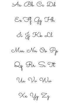 the upper and lower letters are handwritten in cursive handwriting