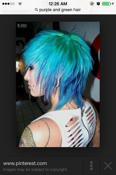 Love this Blue Green Hair, Short Scene Hair, Emo Scene Hair, Scene Girl, Extension Hair, Rainbow Hair Color, Wild Hair