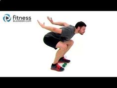 a man riding a skateboard on top of a white background with the words fitness blender com