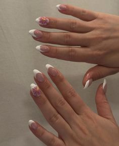 Tropical French Tip Nails, Summer Nails Neutral, Nails Neutral, Hello Nails, Romantic Nails, Glitter Gel Nails, Simple Acrylic Nails, Blush Nails