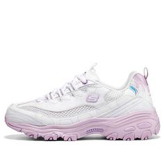 (Wmns) Skechers DLITES  'Pink' 896192-WPR Pink Synthetic Running Shoes For Light Sports, Pink Breathable Sneakers For Spring, Pink Breathable Running Shoes For Streetwear, Pink Lace-up Running Shoes For Streetwear, Skechers Dlites, Skechers D'lites, Skechers D Lites, Outfits Y2k, Limited Edition Sneakers