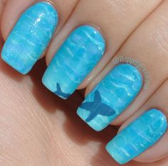 Shark Nail Art, Ocean Nail Art, Acrylic Design, Nail Art Videos, Shark Week, Beach Nails, Cool Nail Designs, Fancy Nails