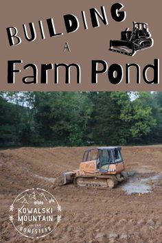 Building a Farm Pond on the Homestead » Kowalski Mountain Farm Pond Design, Large Ponds Farm, Creating A Pond, Farm Buildings Layout, Man Made Fishing Pond, Building A Pond Diy, Fishing Pond Landscaping, 8 Acre Homestead Layout, 20 Acre Farm Layout