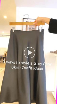 ▷How to wear a grey skirt, satin skirt outfit ideas, grey skirt outfit ideas, satin skirt, midi satin skirt, midi satin skirt outfit ide!! Grey Skirt Outfit Ideas, Midi Satin Skirt Outfit, Grey Skirt Outfit, Gray Skirt Outfit, Midi Satin Skirt, Outfit Ideaa, Black Satin Skirt, Satin Skirt Outfit, Skirt Outfit Ideas