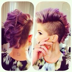 Kelly Kelly Osbourne Hair, Faux Hawk, Funky Hairstyles, Shaved Hair, Great Hair, Captain Marvel, Hair Today