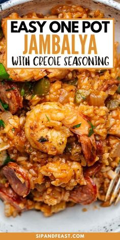 Jambalaya Sausage Recipe, Jambalaya Crockpot Recipes, Ham Jambalaya Recipe, Crawfish Sausage Recipes, Seafood Creole Recipe, Soul Food Potluck Ideas, Bjs Jambalaya Recipe, Recipes With Creole Seasoning, Cheesy Sausage And Rice Casserole