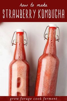 how to make strawberry kombucha from grow forage cook ferment