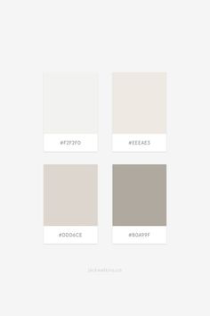 four different shades of gray and white with the same color scheme on each one side