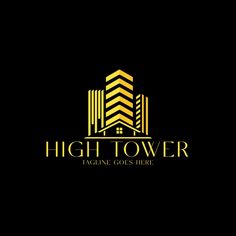 the high tower logo is gold and black