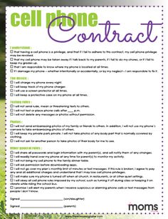 the cell phone contact form is shown in purple and green colors, with an image of a