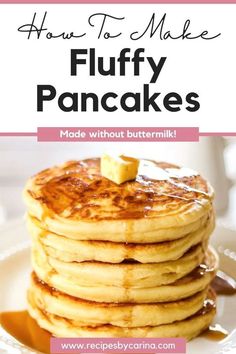 how to make fluffy pancakes made without buttermilk