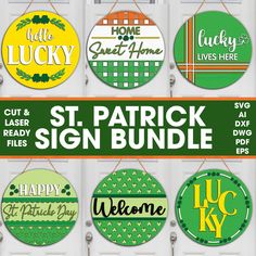 st patrick's day sign bundle