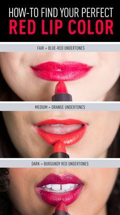 Broken Eyeshadow, Perfect Red Lips, Red Lip Color, Red Lip, How To Apply Makeup, Lip Color, Lipsticks, Beauty Secrets