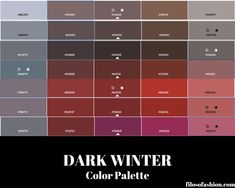 the color palette for dark winter