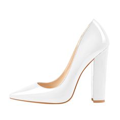 Classic White Heels With 4-inch Heel, Sleek White Heels With 4-inch Heel, White Synthetic Closed-toe Heels, Chic White Slingback Pumps With 4-inch Heel, White Pointed Toe Slingback Pumps With 4-inch Heel, Festival Boots, Formal Heels, Gothic Boots, Platform Boots Chunky