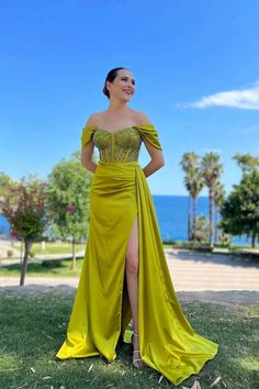 Daisda Off-The-Shoulder Mermaid Prom Dress With beads Sweetheart Front Split Dresses With Split, Dress With Beads, Prom Dresses 2022, Split Prom Dresses, Plus Zise, Mermaid Sweetheart, Prom Dresses 2023, Prom Dresses 2024, Green Mermaid